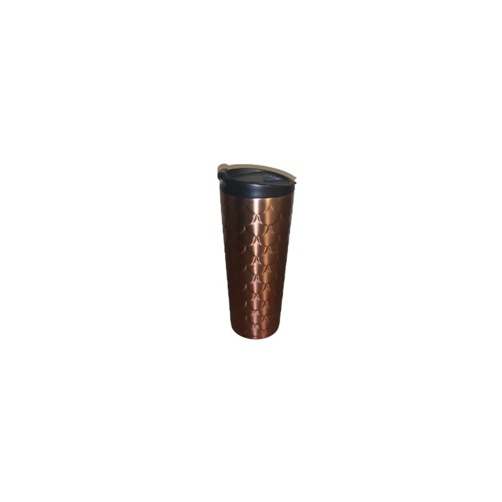 Starbucks Copper Toned Mermaid Scale To Go Cup